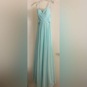 Custom-made strapless formal gown